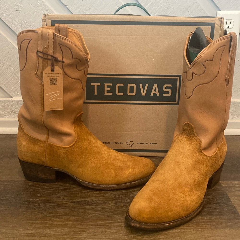 Men’s Tecovas Boots, Size 14 D. Color Spice. Style Roughout